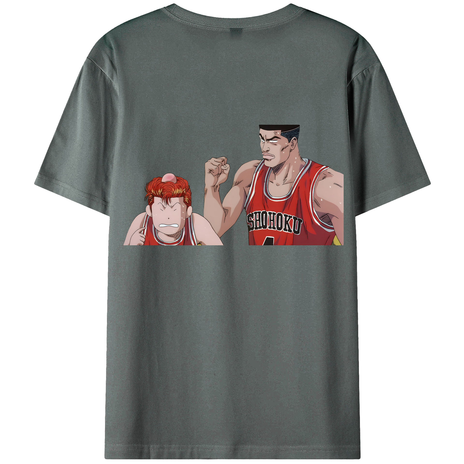 （画像用） SLAM DUNK／スラムダンク 綿100％ メンズ半袖Tシャツ（バックプリント） 通気性